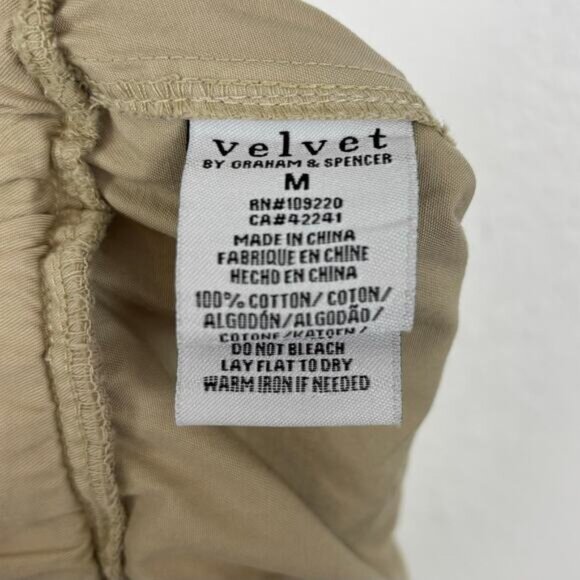 Velvet by Graham & Spencer Anthropologie Misty Cotton Twill Pant NWT Size Medium - Picture 5 of 6